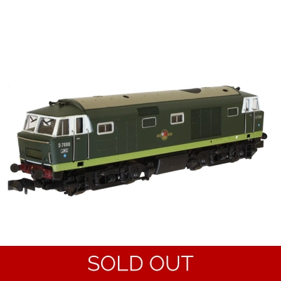 DAPOL 2D-018-011D N Gauge CLASS 35 (Hymek) D7000 Two Tone Green No Warning Panel DCC Fitted